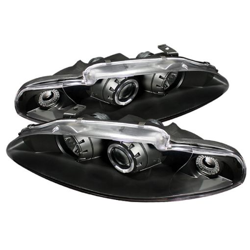 Picture of Spyder Mitsubishi Eclipse 95 - 96 Projector Headlights LED Halo Black High H1 Low H1 PRO - YD - ME95 - HL - BK