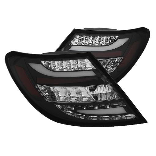Picture of Spyder Mercedes Benz W204 C - Class 08 - 11 LED Tail Lights Incandescent only - Blk ALT - YD - MBZC08 - LED - BK