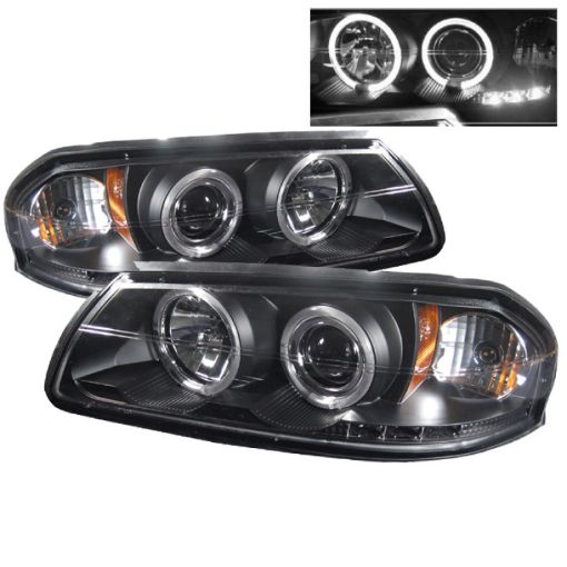 Picture of Spyder Chevy Impala 00 - 05 Projector Headlights LED Halo LED Black High H1 Low H1 PRO - YD - CHIP00 - HL - BK