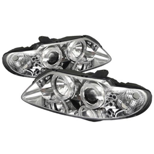 Picture of Spyder Pontiac GTO 04 - 06 Projector Headlights LED Halo LED Chrome High H1 Low H1 PRO - YD - PGTO04 - HL - C