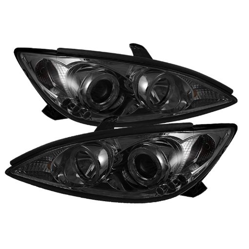 Picture of Spyder Toyota Camry 02 - 06 Projector Headlights LED Halo LED Smoke High H1 Low H1 PRO - YD - TCAM02 - HL - SM