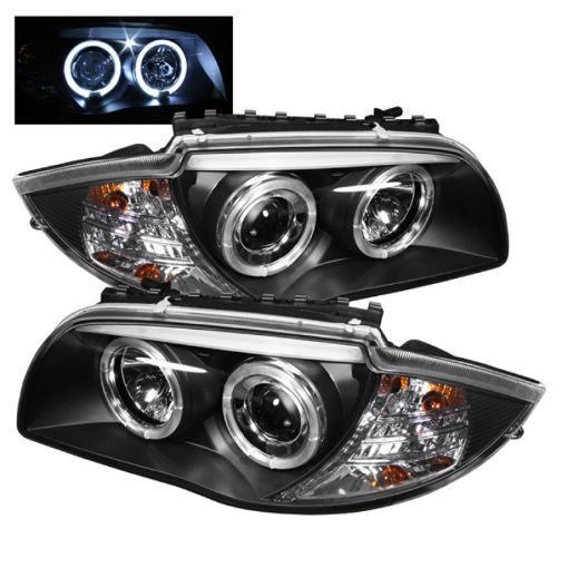 Picture of Spyder BMW E87 1 - Series 08 - 11 Projector Headlights LED Halo Black High H1 Low H7 PRO - YD - BMWE87 - HL - BK