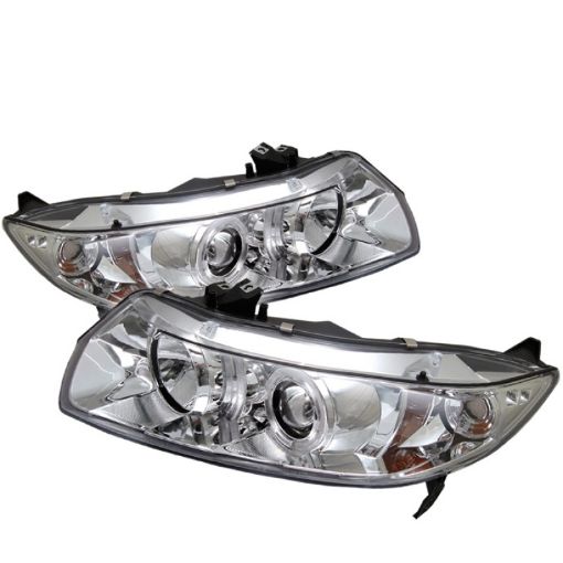 Picture of Spyder Honda Civic 06 - 08 2Dr Projector Headlights LED Halo Chrome High H1 Low H1 PRO - YD - HC06 - 2D - HL - C