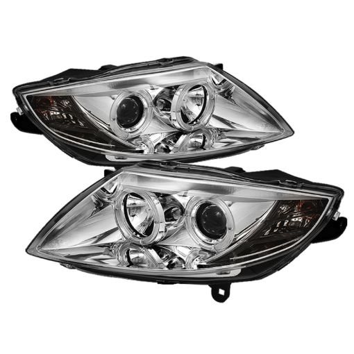 Picture of Spyder BMW Z4 03 - 08 Projector Headlights XenonHID Model Only - LED Halo Chrome PRO - YD - BMWZ403 - HID - C