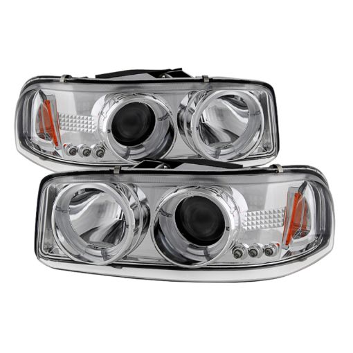 Picture of Spyder GMC Sierra 150025003500 99 - 06 Projector Headlights LED Halo LED Chrome PRO - YD - CDE00 - HL - C