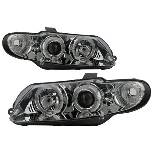 Picture of Spyder Pontiac GTO 04 - 06 Projector Headlights LED Halo LED Smoke High H1 Low H1 PRO - YD - PGTO04 - HL - SM