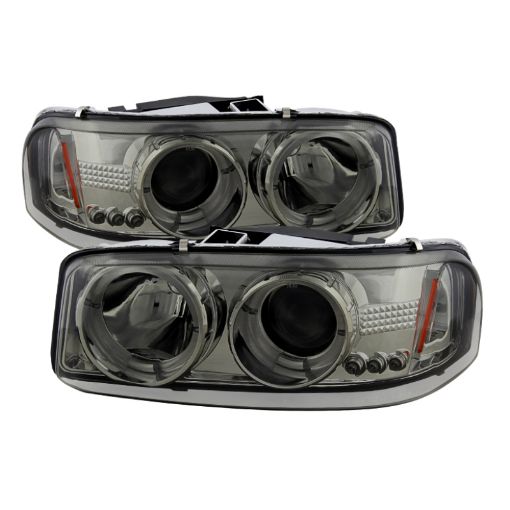 Picture of Spyder GMC Sierra 150025003500 99 - 06 Projector Headlights LED Halo LED Smoke PRO - YD - CDE00 - HL - SMC