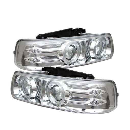 Picture of Spyder Chevy Silverado 15002500 99 - 02Projector Headlights LED Halo LED Chrome PRO - YD - CS99 - HL - C