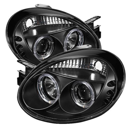 Picture of Spyder Dodge Neon 03 - 05 Projector Headlights LED Halo LED Black High H1 Low H1 PRO - YD - DN03 - HL - BK