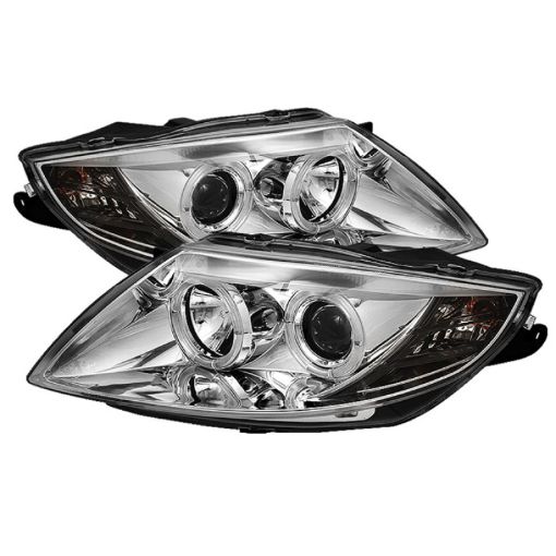 Picture of Spyder BMW Z4 03 - 08 Projector Headlights Halogen Model Only - LED Halo Chrome PRO - YD - BMWZ403 - HL - C