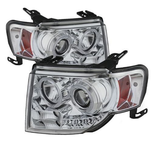 Picture of Spyder Ford Escape 08 - 12 Projector Headlights Halogen Model Only - DRL Chrome PRO - YD - FES08 - DRL - C