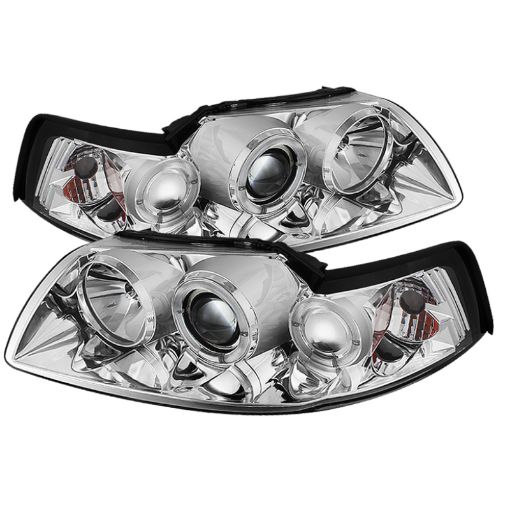 Picture of Spyder Ford Mustang 99 - 04 Projector Headlights LED Halo Chrome High H1 Low H1 PRO - YD - FM99 - 1PC - AM - C