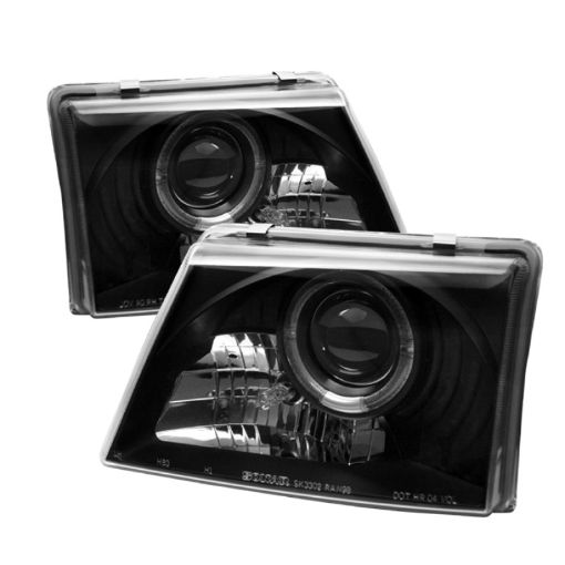 Picture of Spyder Ford Ranger 98 - 00 Projector Headlights LED Halo Black High 9005 Low H1 PRO - YD - FR98 - BK