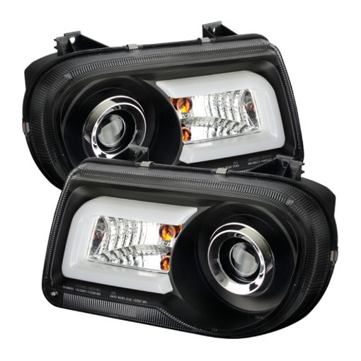 Picture of Spyder Chrysler 300C 05 - 10 Projector Headlights LED DRL Black HighLow H7 PRO - YD - C300C - DRL - BK