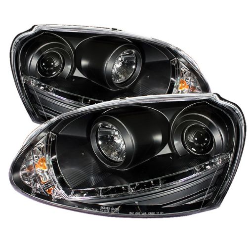 Picture of Spyder Volkswagen GTI 06 - 09Jetta 06 - 09 XenonHID Model Only - DRL Black PRO - YD - VG06 - HID - DRL - BK
