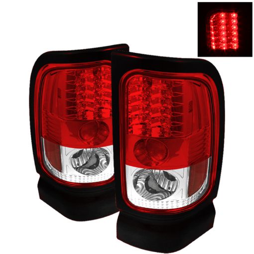Picture of Spyder Dodge Ram 1500 94 - 01Ram 25003500 94 - 02 LED Tail Lights Red Clear ALT - YD - DRAM94 - LED - RC