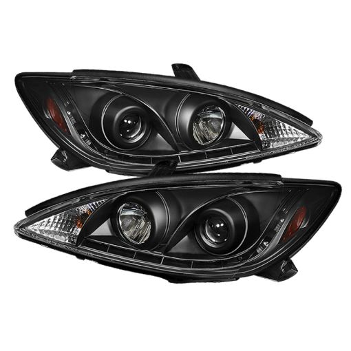 Picture of Spyder Toyota Camry 02 - 06 Projector Headlights DRL Black High H1 Low H1 PRO - YD - TCAM02 - DRL - BK