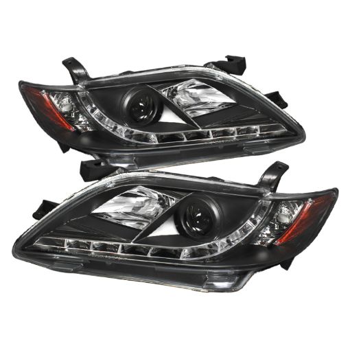 Picture of Spyder Toyota Camry 07 - 09 Projector Headlights DRL Black High H1 Low H7 PRO - YD - TCAM07 - DRL - BK