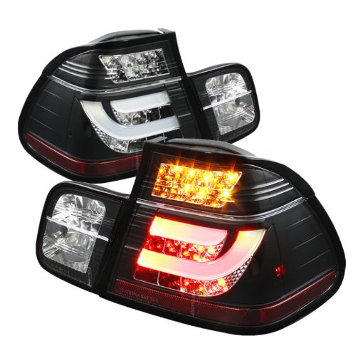 Picture of Spyder BMW E46 3 - Series 99 - 01 4Dr Light Bar Style LED Tail Lights Black ALT - YD - BE4699 - 4D - LBLED - BK
