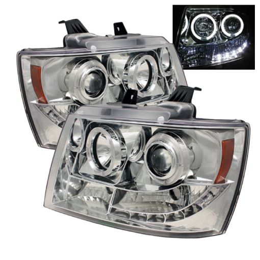 Picture of Spyder Chevy Suburban 1500 Projector Headlights LED Halo LED Chrome PRO - YD - CSUB07 - HL - C