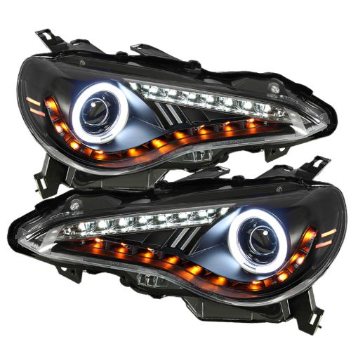 Picture of Spyder Scion FRS 12 - 14 Projector Headlights CCFL Halo DRL LED Black PRO - YD - SFRS12 - CCFL - BK