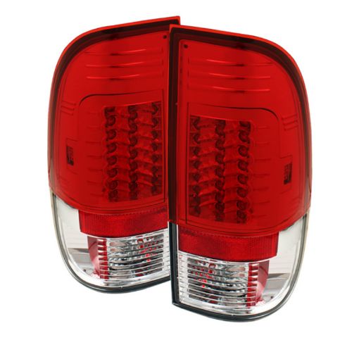 Picture of Spyder Ford Super Duty 08 - 15 Version 2 LED Tail Lights Red Clear ALT - YD - FS07 - LED - G2 - RC