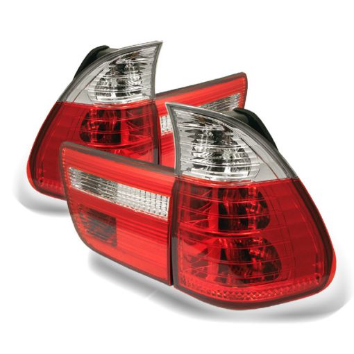 Picture of Spyder BMW E53 X5 00 - 06 4PCS Euro Style Tail Lights - Red Clear ALT - YD - BE5300 - RC