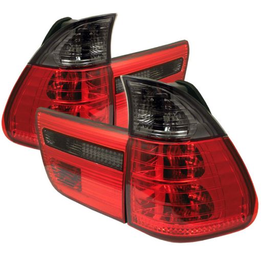Picture of Spyder BMW E53 X5 00 - 06 4PCS Euro Style Tail Lights - Red Smoke ALT - YD - BE5300 - RS