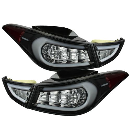 Picture of Spyder Hyundai Elantra 11 - 13 Light Bar LED Tail Lights Black ALT - YD - HYELAN11 - LED - BK