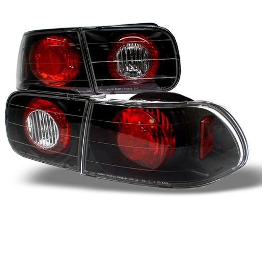 Picture of Spyder Honda Civic 92 - 95 24DR Euro Style Tail Lights Black ALT - YD - HC92 - 24D - BK