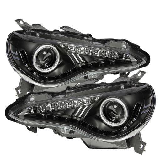 Picture of Spyder Subaru BRZ 12 - 14 Projector Headlights - DRL LED Black PRO - YD - SUBRZ12 - BK