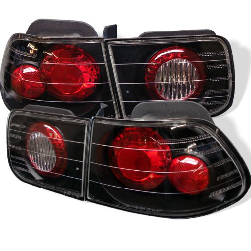 Picture of Spyder Honda Civic 96 - 00 2Dr Euro Style Tail Lights Black ALT - YD - HC96 - 2D - BK