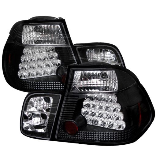 Picture of Spyder BMW E46 3 - Series 99 - 01 4Dr LED Tail Lights Black ALT - YD - BE4699 - 4D - LED - BK