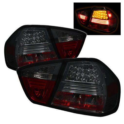 Picture of Spyder BMW E90 3 - Series 06 - 08 4Dr LED Tail Lights Smoke ALT - YD - BE9006 - LED - SM