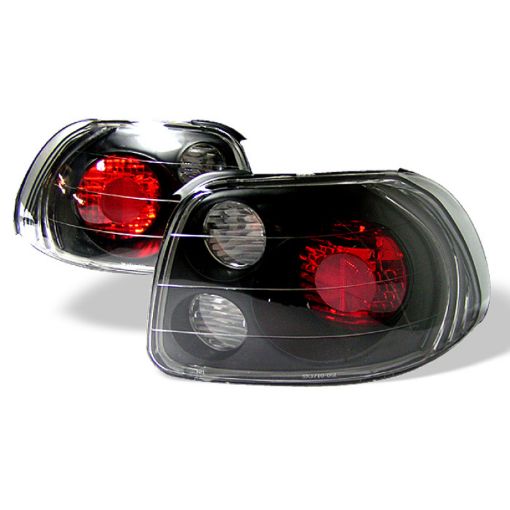 Picture of Spyder Honda Del Sol 93 - 97 Euro Style Tail Lights Black ALT - YD - HDS93 - BK