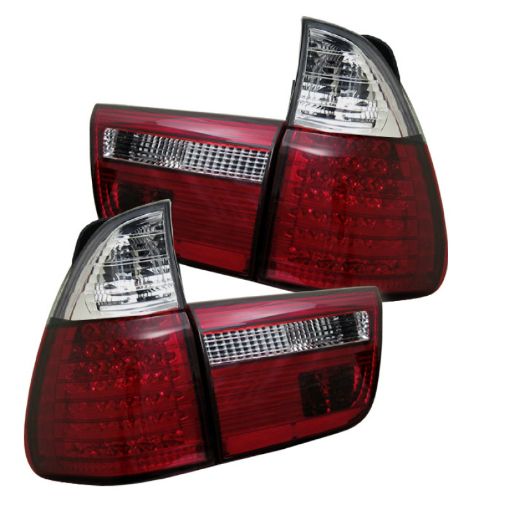 Picture of Spyder BMW E53 X5 00 - 06 4PCS LED Tail Lights Red Clear ALT - YD - BE5300 - LED - RC