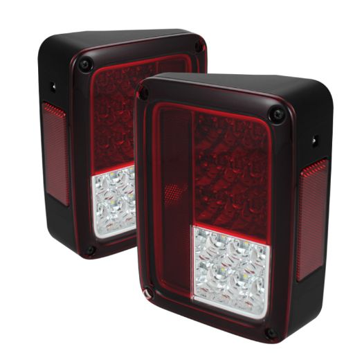 Picture of Spyder Jeep Wrangler 07 - 15 LED Tail Lights Red Clear ALT - YD - JWA07 - LED - RC