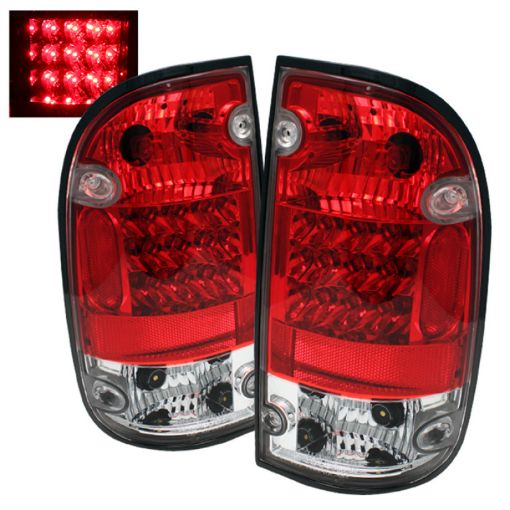 Picture of Spyder Toyota Tacoma 01 - 04 LED Tail Lights Red Clear ALT - YD - TT01 - LED - RC