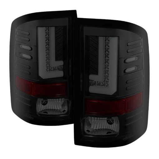 Picture of Spyder GMC Sierra 14 - 16 LED Tail Lights Black Smoke ALT - YD - GS14 - LBLED - BSM