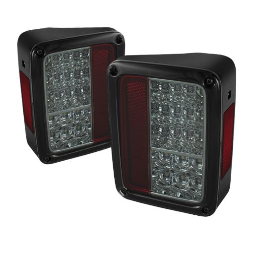 Picture of Spyder Jeep Wrangler 07 - 15 LED Tail Lights Smoke ALT - YD - JWA07 - LED - SM