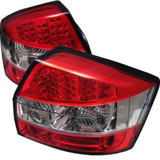 Picture of Spyder Audi A4 02 - 05 LED Tail Lights Red Clear ALT - YD - AA402 - LED - RC