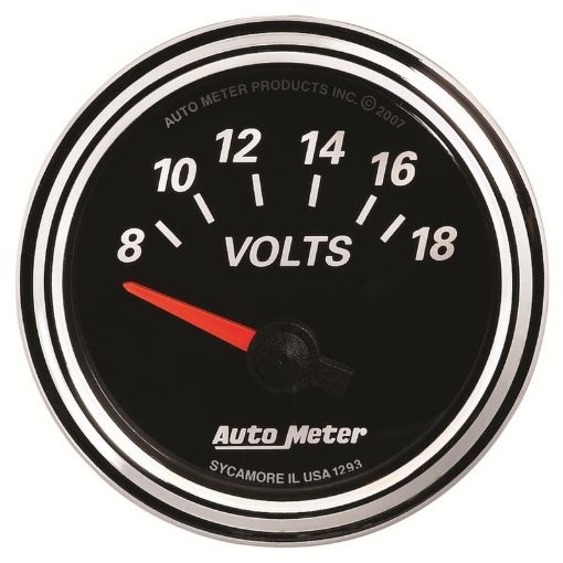 Picture of Autometer Designer Black II 52mm 18V Voltmeter Gauge
