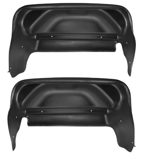 Picture of Husky Liners 14 - 17 GMC Sierra Black Rear Wheel Well Guards