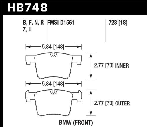 Picture of Hawk 13 - 14 BMW 328i328i xDrive 2014 428i428i xDrive HP Plus Front Brake Pads