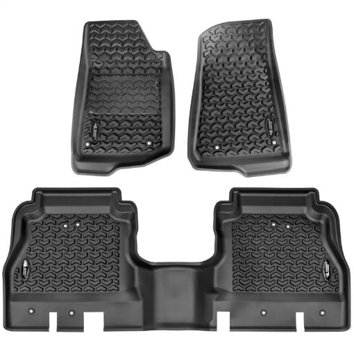 Picture of Rugged Ridge Floor Liner Kit Black FR 20 - 21 Jeep Gladiator (JT)