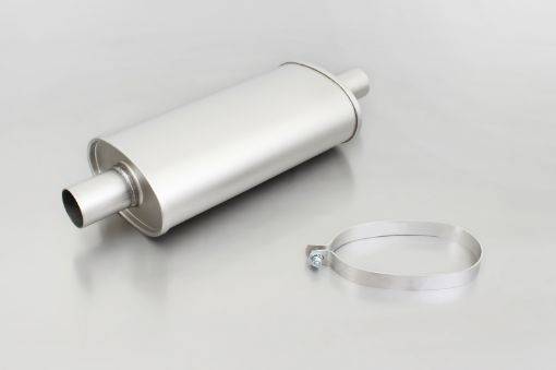 Picture of Remus Universal Sport Exhaust (Tail Pipes Req)s 30 - 150 Kw 190x120x380 Inner 51mm (Incl. Clamp)