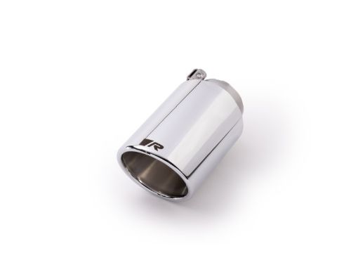 Picture of Remus Stainless Steel 102mm Angled Rolled Edge Chrome wAdjustable Clamp Tail Pipe (Single)
