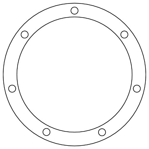 Picture of Cometic Ford 8BA8CM Flathead V8 24 Bolt .031 inch Fiber Oil Pan Clean Out Gasket