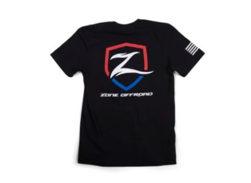 Picture of Zone Offroad Black Premium Cotton T - Shirt w Patriotic Zone Logos - 2XL