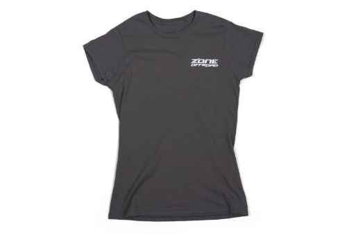 Picture of Zone Offroad Charcoal Gray Premium Cotton T - Shirt w Zone Offroad Logo - Womens - Small